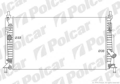 Радіатор основний Mazda 3 1.6-2.0 2009- Polcar 454208-1