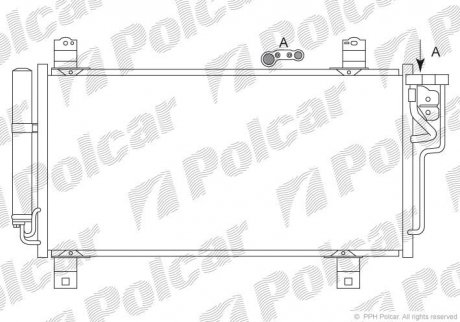 Радиатор кондиционера Polcar 4560K8C2S (фото 1)