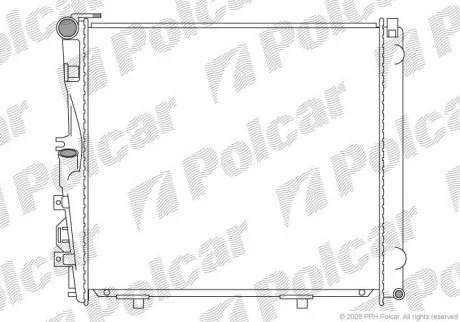 Радиатор охлаж.(основной) DB W124 85-96 M103/M104 Polcar 502408