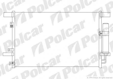 Радиатор кондиционера Polcar 5266K8C1