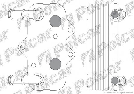 Радіатор масляний Opel Vectra B 2.0tdi Polcar 5508L8-3 (фото 1)