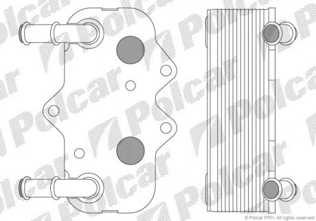 Радіатор масляний Opel Vectra B 2.0tdi Polcar 5508L8-3