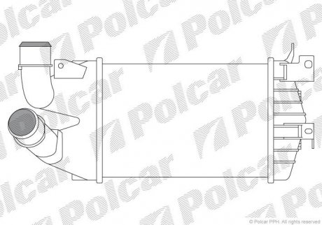 Интеркулер Opel Astra H, Zafira B 1.3D/1.7D/1.9D 03.04-04.15 Polcar 5509J8-3 (фото 1)