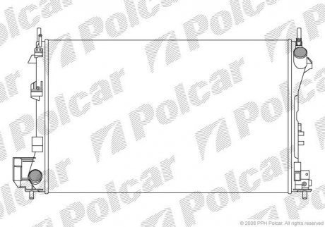 Радіатор охолодження Fiat Croma Opel Signum, Vectra C Saab 9-3, 1.8-3.2 04.02- Polcar 551808A2 (фото 1)