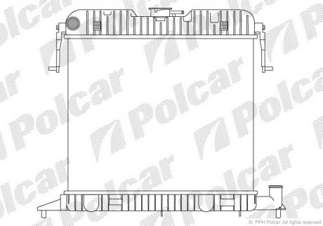 Радиатор Opel Omega A 86-94 Polcar 552508-1 (фото 1)