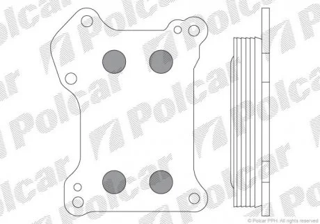 Масляний радіатор Fiat Doblo 1.3 d 04-06 Polcar 5556L8-1