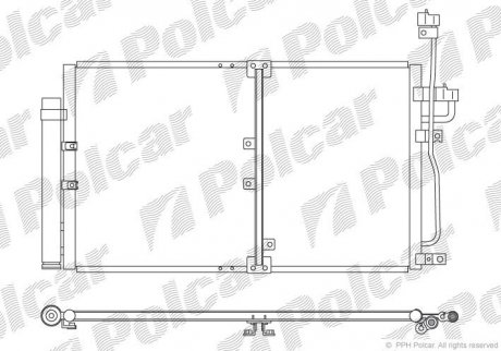 Радиатор кондиционера Chevrolet Captiva Opel Antara 2.0D/2.2D 07.06- Polcar 5565K8C1 (фото 1)