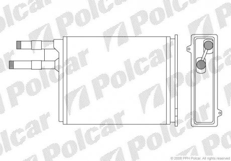 Радиатор печки Fiat Ducato/Peugeot Boxer 94 - Polcar 5702N8-1 (фото 1)