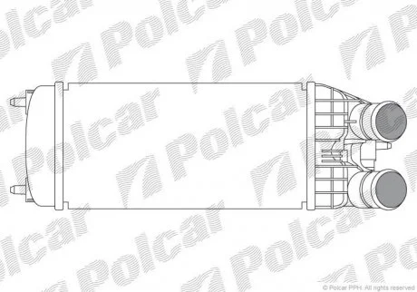 Интеркулер Citroen C3 II, C3 III, C3 Picasso, C4 Cactus, C-Elysee, Ds3 Peugeot 2008 I, 207,208 I, 301, Partner Tepee 1.2/1.4D/1.6D 08.09- Polcar 5724J8-1