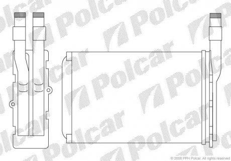 Радіатор пічки Renault Espace/5/9/11 84-91 Polcar 6005N8-1