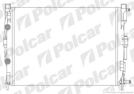 Радиатор Renault Megane II, Scenic/Grand II 1.4-2.0 11.02- Polcar 601208B2