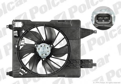 Вентилятор охолодження двигуна Renault Megane II 1.5dci 03-09 Polcar 601223W3