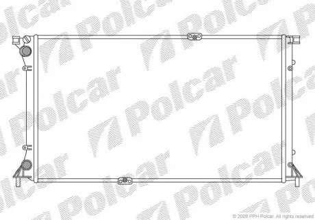 Радиатор охлаждения Renault Trafic 2.5 dCi 02- (+AC) Polcar 602608A4