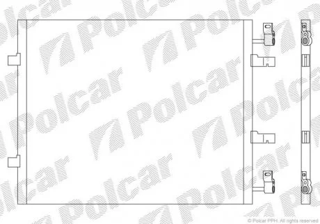 Радиатор кондиционера Renault Trafic 2.0dCi, 2.5dCi 06- Polcar 6027K8C1S (фото 1)