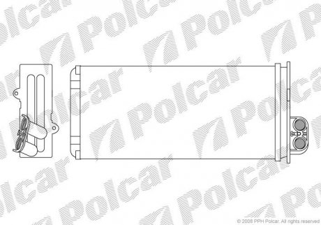 Радіатор пічки Renault Master 10/97- Polcar 6041N8-1