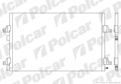 Радиатор кондиционера Polcar 6052K8C2