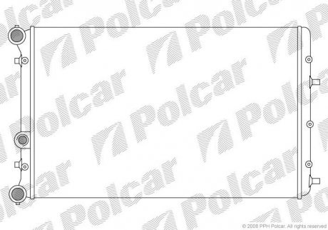 Радиатор охлаждения Skoda Fabia 1.0-2.0 08.99- Polcar 691308-2