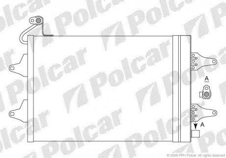 Радиатор кондиционера Polcar 6913K8C1S (фото 1)