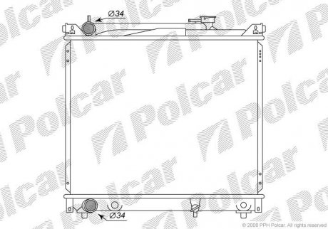 Радиатор охлаждения Suzuki Vitara 2.0 V6 90-98 Polcar 742408-3 (фото 1)
