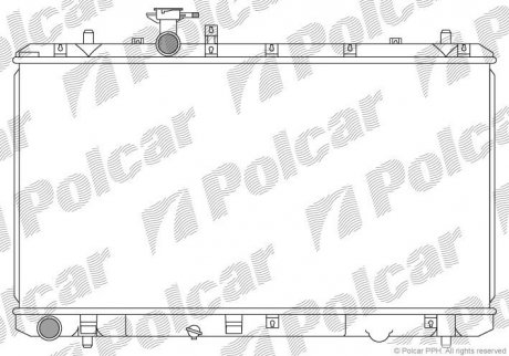 Радіатор двигуна (мкпп) Fiat Sedici Suzuki Sx4 1.5/1.6 06.06- Polcar 743508-1