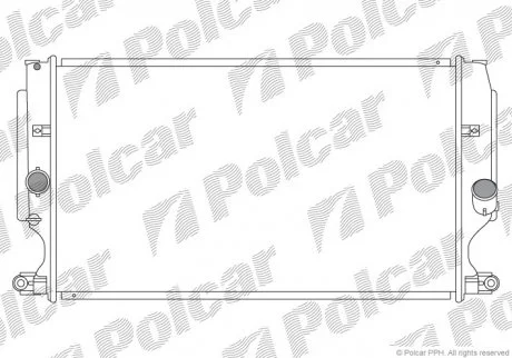 Радіатор охолодження Toyota Avensis/Auris/Verso 1.6-2.2D 08- Polcar 811608-4