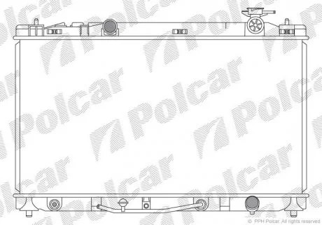 Радиатор основной Toyota Camry 2.4 VVTi 06-11 Polcar 813808-3 (фото 1)