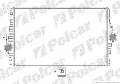 Радиатор воздуха (Интеркулер) Polcar 9090J8-1 (фото 1)