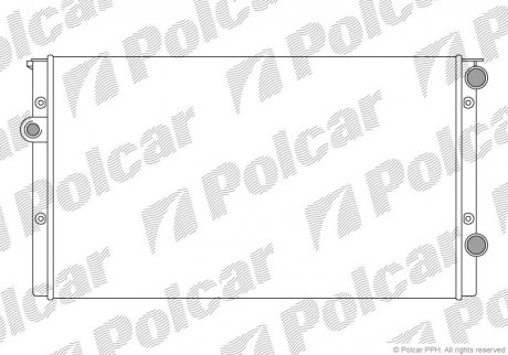 Радіатор основний VW Golf III, Vento 1.9D,TDI 91- Polcar 953808B5