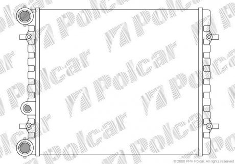 Радиатор Skoda Octavia 1.4/1.6 09.96- Polcar 954108A1