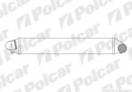 Радиатор интеркулера Ford Galaxy/Seat Alhambra/VW Sharan 1.8T 20V/1.9Tdi 95- Polcar 9550J8-2 (фото 1)