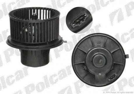 Вентилятор опалювача Ford Galaxy Seat Alhambra VW Sharan 1.8-2.8 03.95-03.10 Polcar 9550NU-3