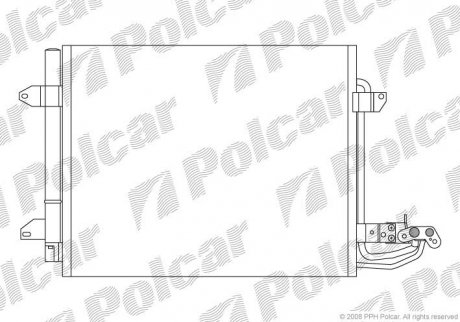 Радиатор кондиционера Polcar 9578K8C1S