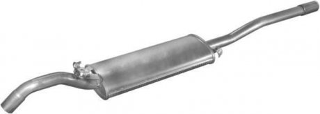 Глушитель алюм. сталь, задн. часть VW Jetta 1.3/1.6 89-92 POLMOSTROW 30.45 (фото 1)