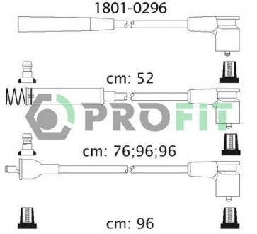 Комплект кабелей высоковольтных PROFIT 1801-0296