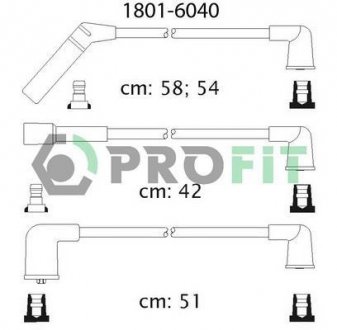Комплект кабелей высоковольтных PROFIT 1801-6040