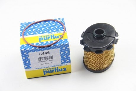 Фільтр палива PEUGEOT/CITROEN 1.9D (DW8) 04/98-/овальний/ Purflux C446