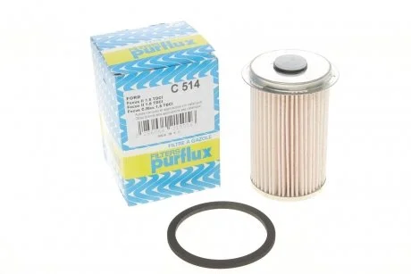 Фильтр топлива FORD FOCUS II/C-MAX/S-MAX/GALAXY II 1.8TDCI 11/04- Purflux C514