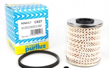Фильтр топлива Renault M III 2.3DCi /с винтом спуска воды/ Purflux C527