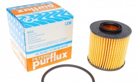 Фільтр масляний, 0.6-0.7I/0.8CDi Purflux L338