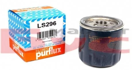 Фильтр масла FIAT DOBLO,DOBLO CARGO,MAREA,PALIO,PANDA,PUNTO,STILO 1.1-3.2 87- Purflux LS296