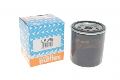Фильтр масляный, TOYOTA Auris 7-13, Camry 91-01, Corolla 04-07, 1.8-3.0, 2.5D, 80- Purflux LS359 (фото 1)