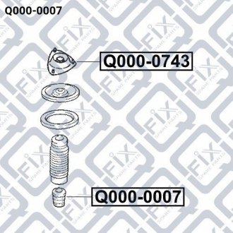 Відбійник переднього амортизатора Q-FIX Q000-0007 (фото 1)