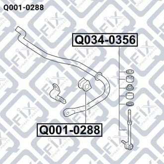 Втулка заднього стабілізатора Q-FIX Q001-0288