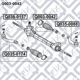 Пильовик рульової рейки Q-FIX Q003-0042
