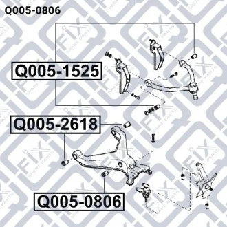 Сайлентблок переднього нижнього важеля Q-FIX Q005-0806
