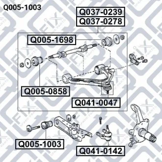 Сайлентблок нижнього переднього важеля Q-FIX Q005-1003