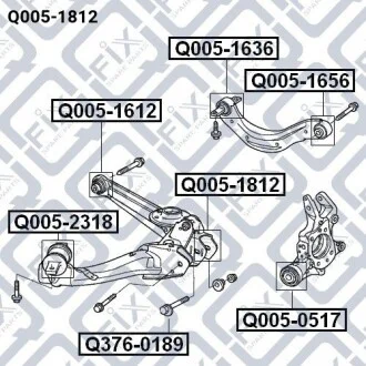 Сайлентблок задньої цапфи Q-FIX Q005-1812