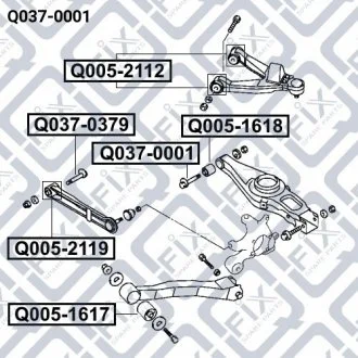 Болт розвальний задньої підвіски Q-FIX Q037-0001