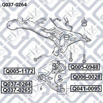 Важіль передньої підвіски лівий Q-FIX Q037-0264