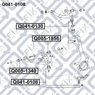 Опора кульова переднього нижнього важеля Q-FIX Q041-0108